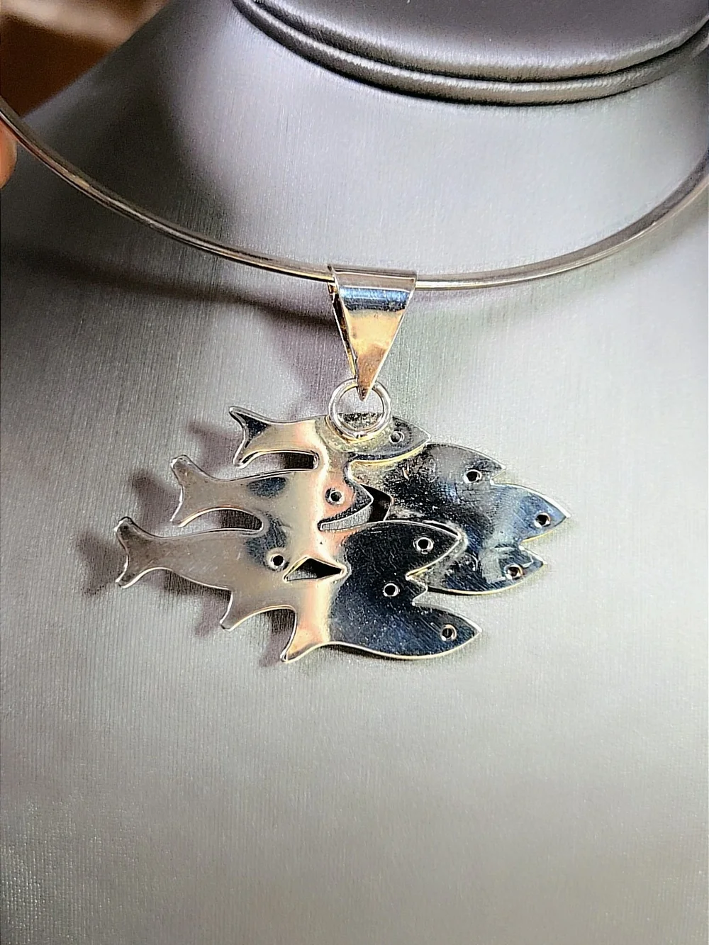Silver/gold Tone Fish Pendant
